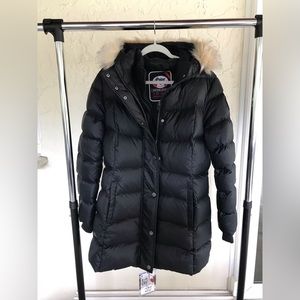 Pajar Canada Long Puffer Coat Down Jacket with Fur Hood Size: XL